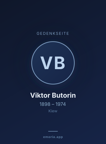 Gedenkportrait von Viktor Butorin