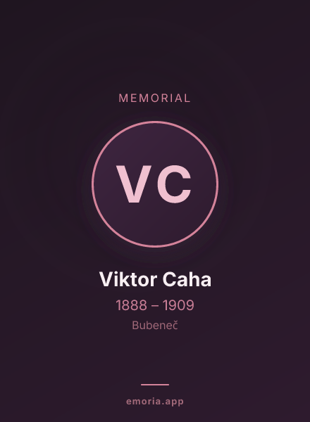 Memorial portrait of Viktor Caha