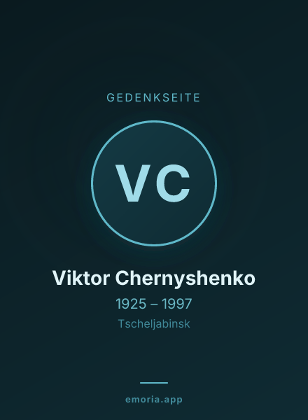 Gedenkportrait von Viktor Chernyshenko