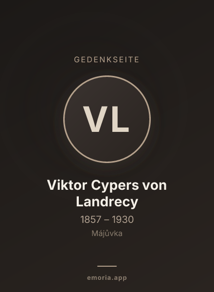 Gedenkportrait von Viktor Cypers von Landrecy