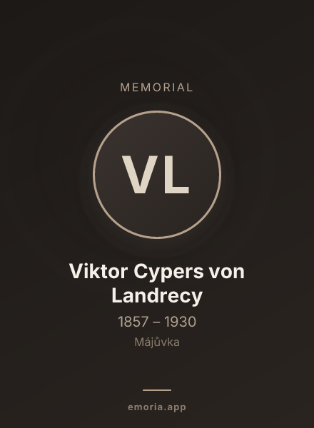 Memorial portrait of Viktor Cypers von Landrecy