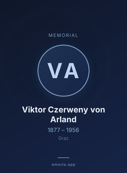 Memorial portrait of Viktor Czerweny von Arland