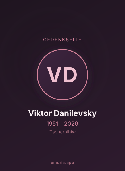 Gedenkportrait von Viktor Danilevsky