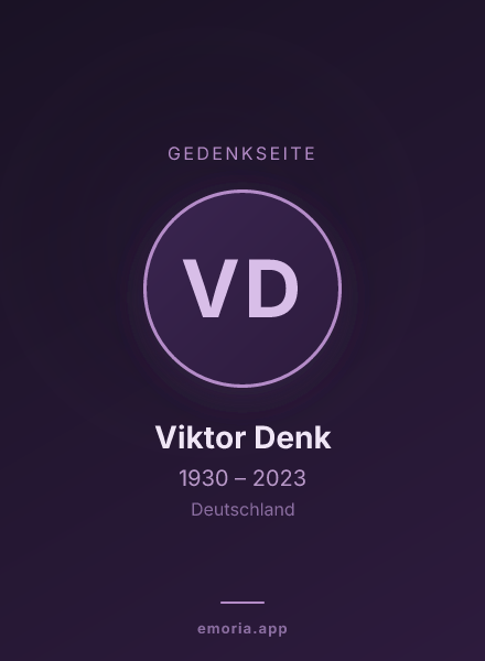 Gedenkportrait von Viktor Denk