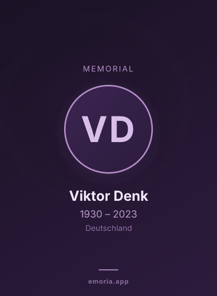Memorial portrait of Viktor Denk