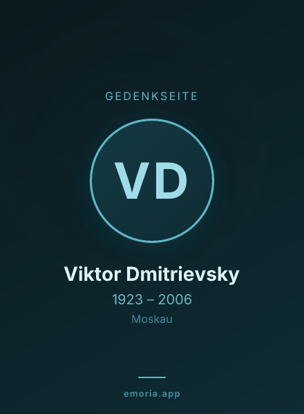 Gedenkportrait von Viktor Dmitrievsky