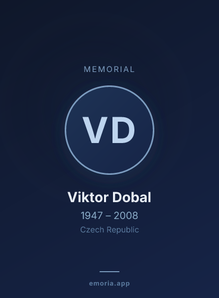 Memorial portrait of Viktor Dobal