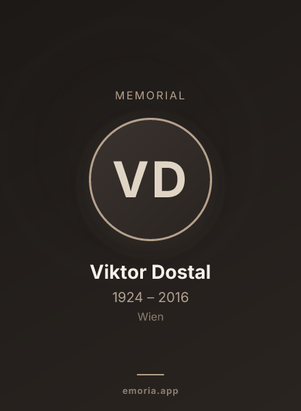 Memorial portrait of Viktor Dostal