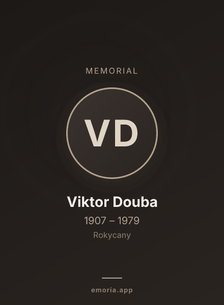 Memorial portrait of Viktor Douba