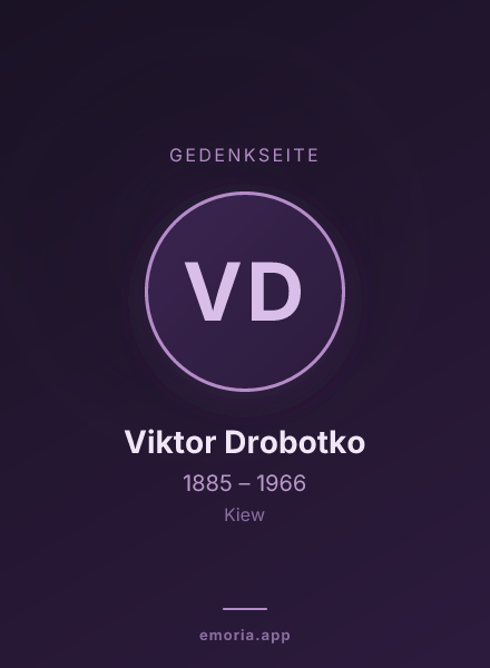 Gedenkportrait von Viktor Drobotko