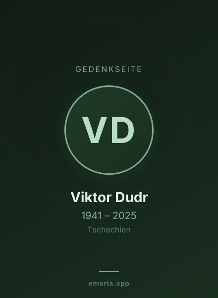 Gedenkportrait von Viktor Dudr