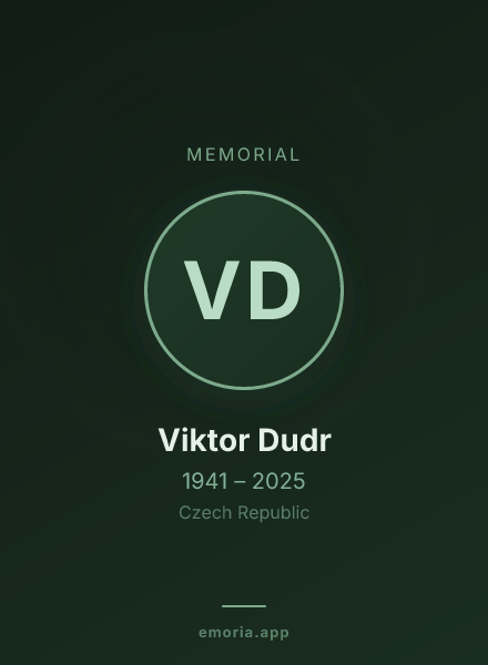 Memorial portrait of Viktor Dudr