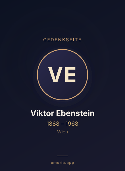 Gedenkportrait von Viktor Ebenstein