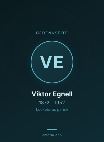 Gedenkportrait von Viktor Egnell