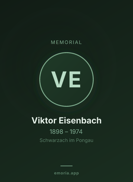 Memorial portrait of Viktor Eisenbach