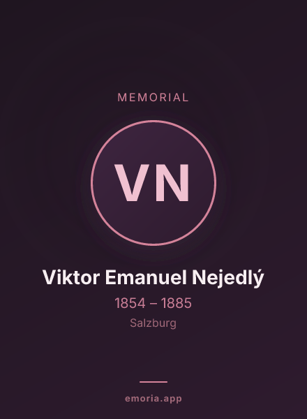 Memorial portrait of Viktor Emanuel Nejedlý