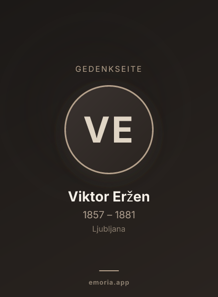 Gedenkportrait von Viktor Eržen