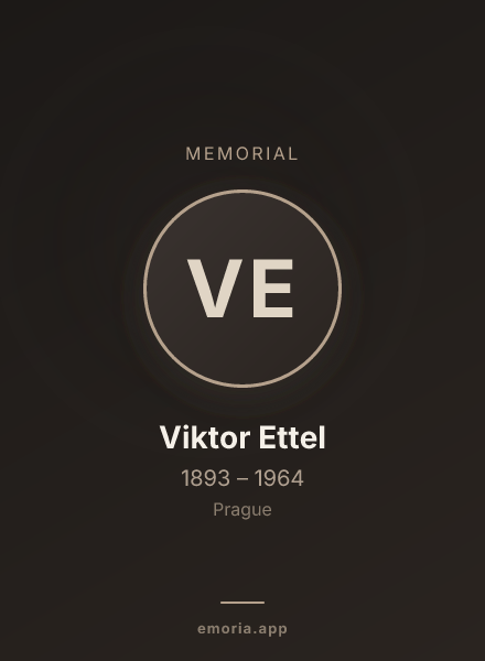 Memorial portrait of Viktor Ettel