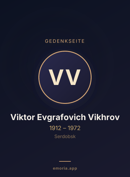 Gedenkportrait von Viktor Evgrafovich Vikhrov