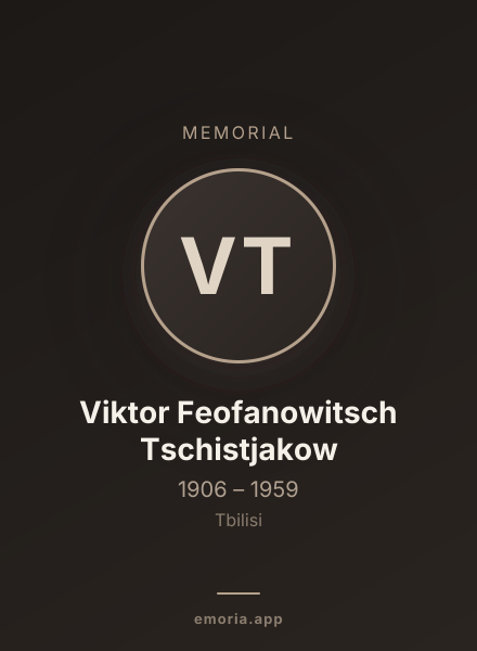 Memorial portrait of Viktor Feofanowitsch Tschistjakow