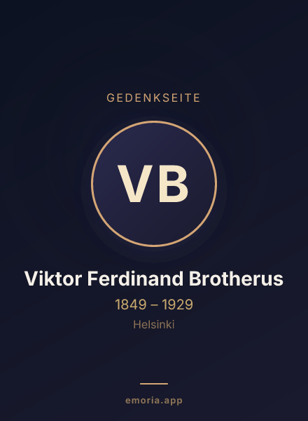 Gedenkportrait von Viktor Ferdinand Brotherus