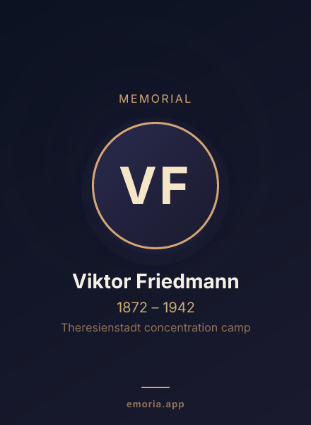 Memorial portrait of Viktor Friedmann