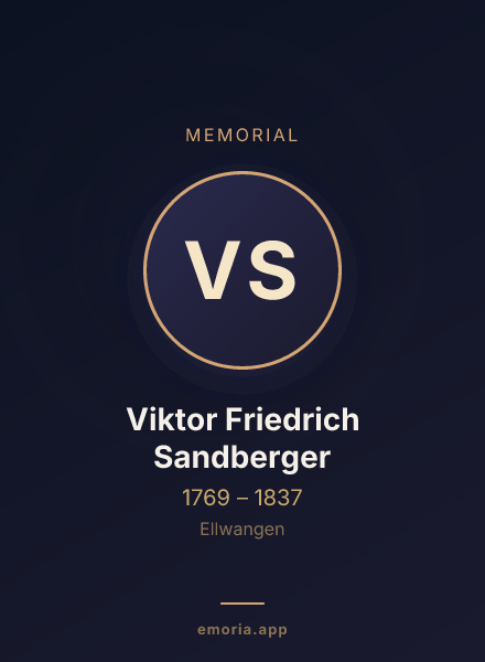 Memorial portrait of Viktor Friedrich Sandberger