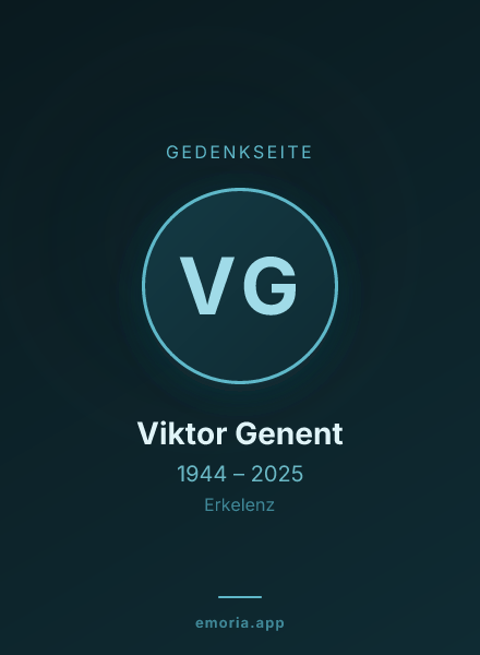 Gedenkportrait von Viktor Genent