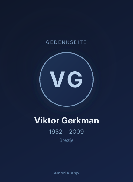 Gedenkportrait von Viktor Gerkman