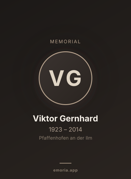 Memorial portrait of Viktor Gernhard