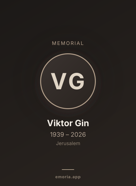 Memorial portrait of Viktor Gin
