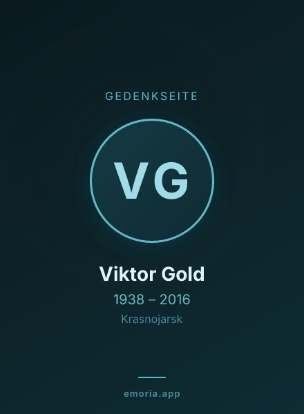 Gedenkportrait von Viktor Gold