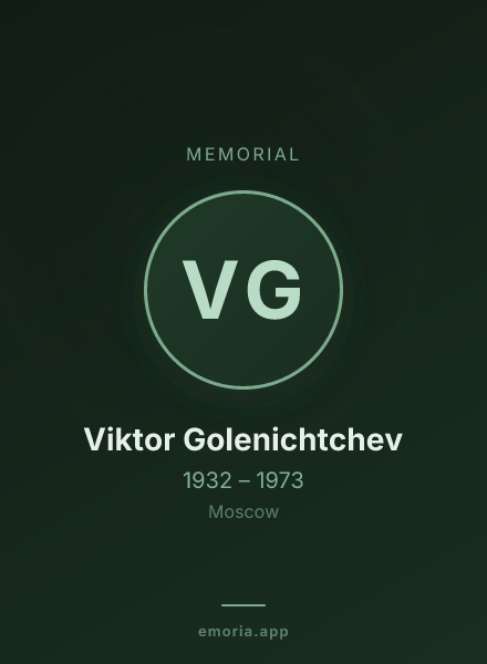 Memorial portrait of Viktor Golenichtchev