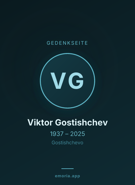 Gedenkportrait von Viktor Gostishchev