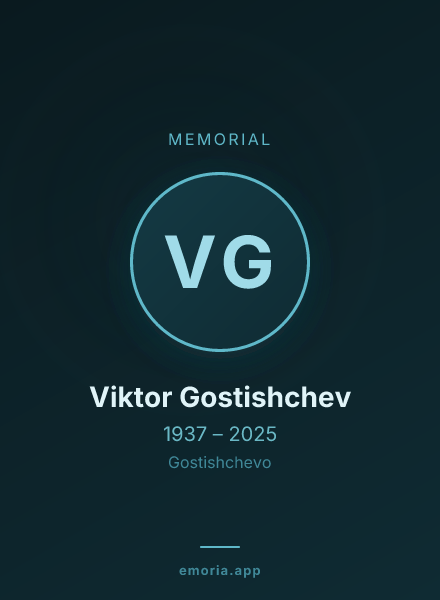 Memorial portrait of Viktor Gostishchev