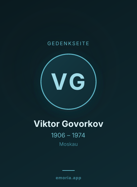 Gedenkportrait von Viktor Govorkov