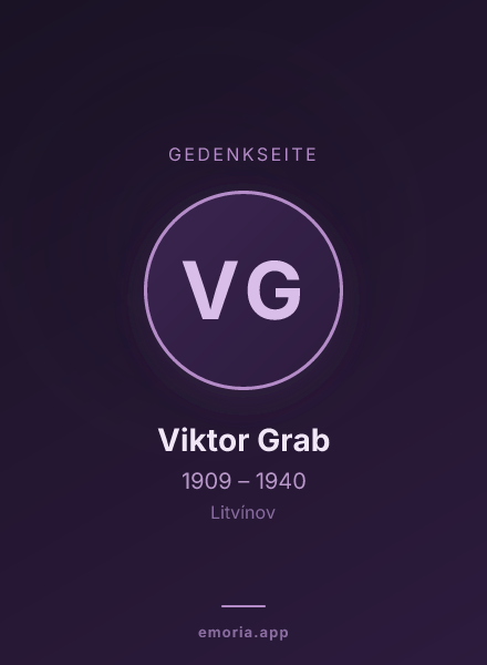 Gedenkportrait von Viktor Grab