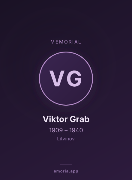 Memorial portrait of Viktor Grab