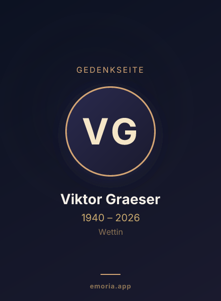 Gedenkportrait von Viktor Graeser