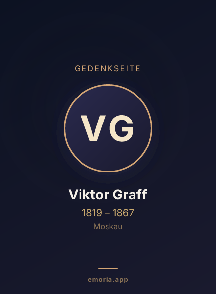 Gedenkportrait von Viktor Graff