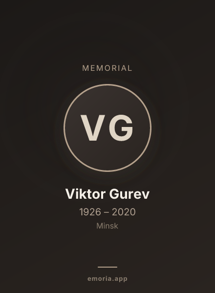 Memorial portrait of Viktor Gurev