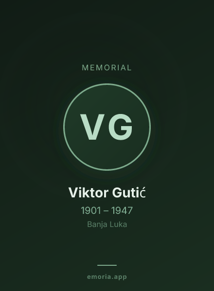 Memorial portrait of Viktor Gutić