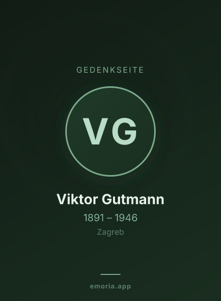 Gedenkportrait von Viktor Gutmann
