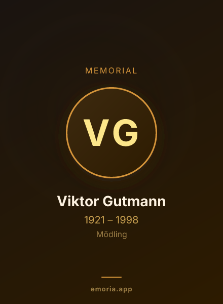 Memorial portrait of Viktor Gutmann