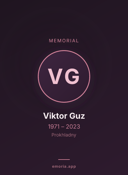 Memorial portrait of Viktor Guz