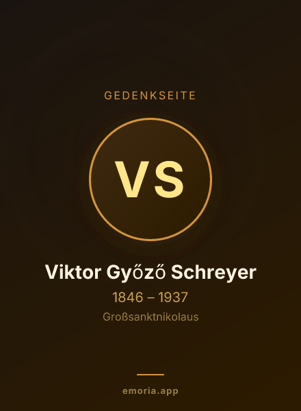 Gedenkportrait von Viktor Győző Schreyer