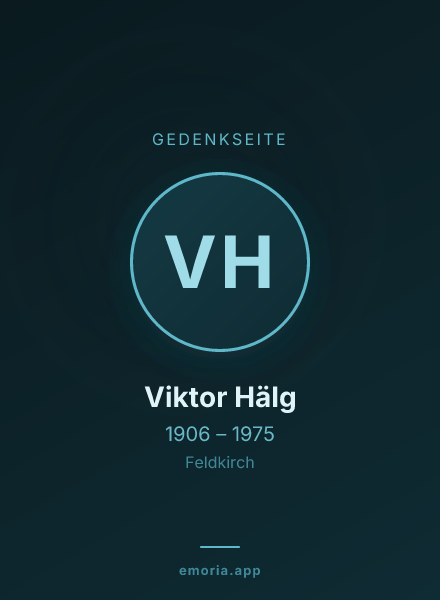 Gedenkportrait von Viktor Hälg