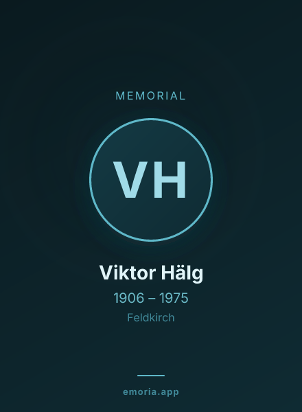 Memorial portrait of Viktor Hälg