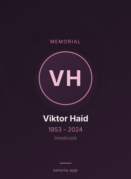Memorial portrait of Viktor Haid