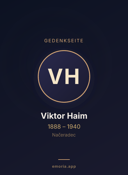 Gedenkportrait von Viktor Haim